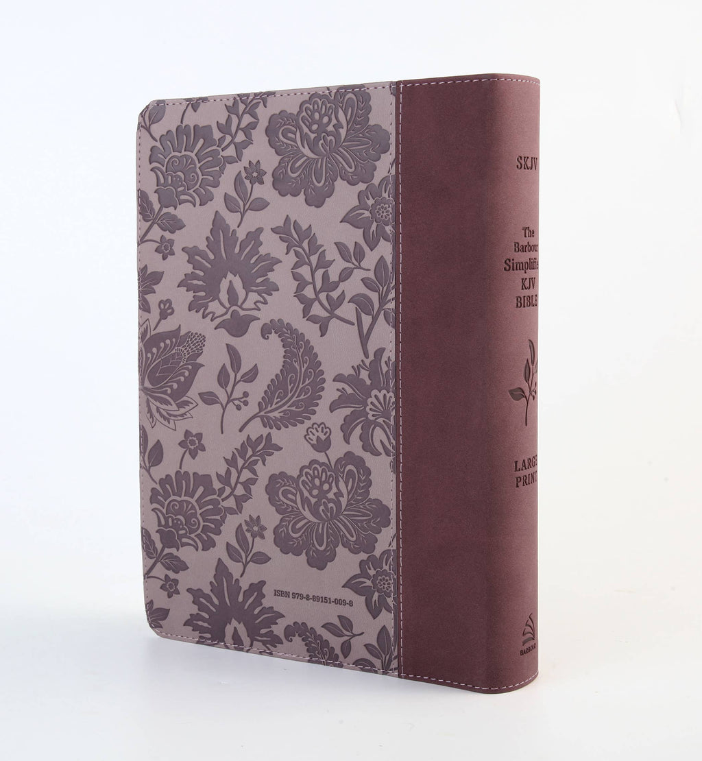 Barbour Simplified KJV--Large Print [Plum & Paisley]