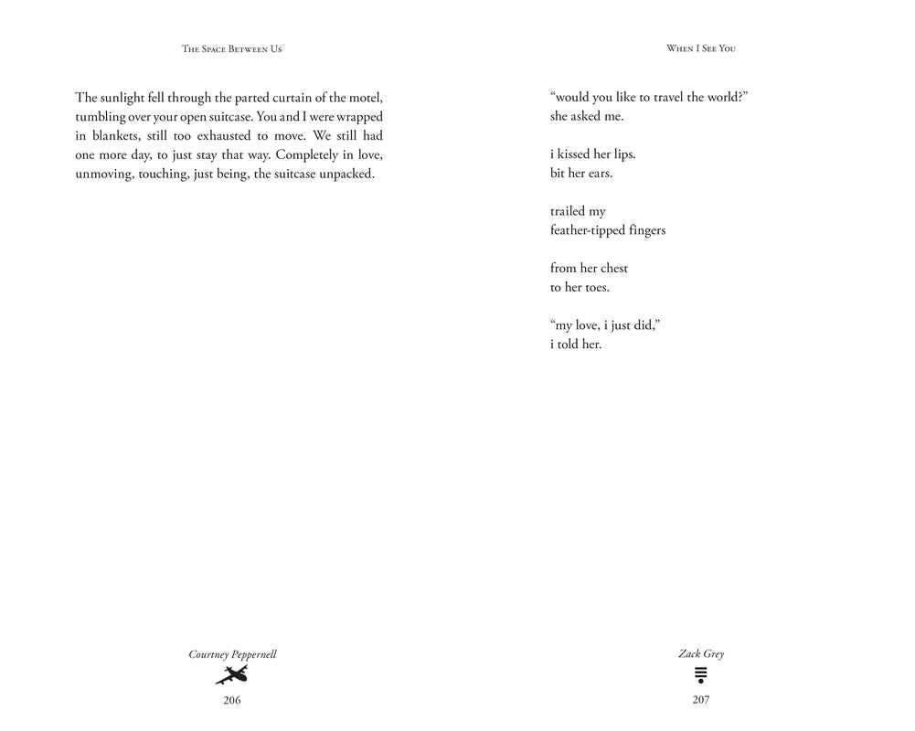 Space Between Us by Courtney  Peppernell: Paperback; 256 pages / English