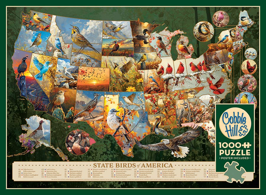 State Birds of America 1000pc puzzle