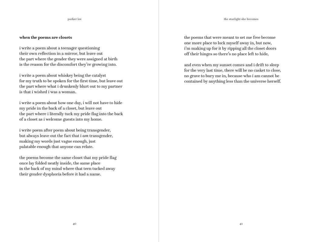 Starlight She Becomes by Parker Lee: Paperback; 128 pages / English