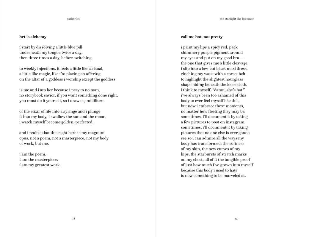 Starlight She Becomes by Parker Lee: Paperback; 128 pages / English