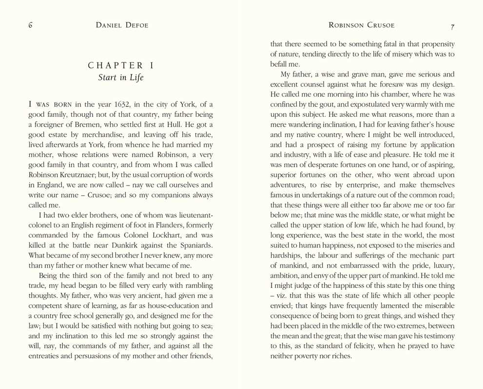 Robinson Crusoe by Daniel Defoe: Hardcover; 384 pages / English