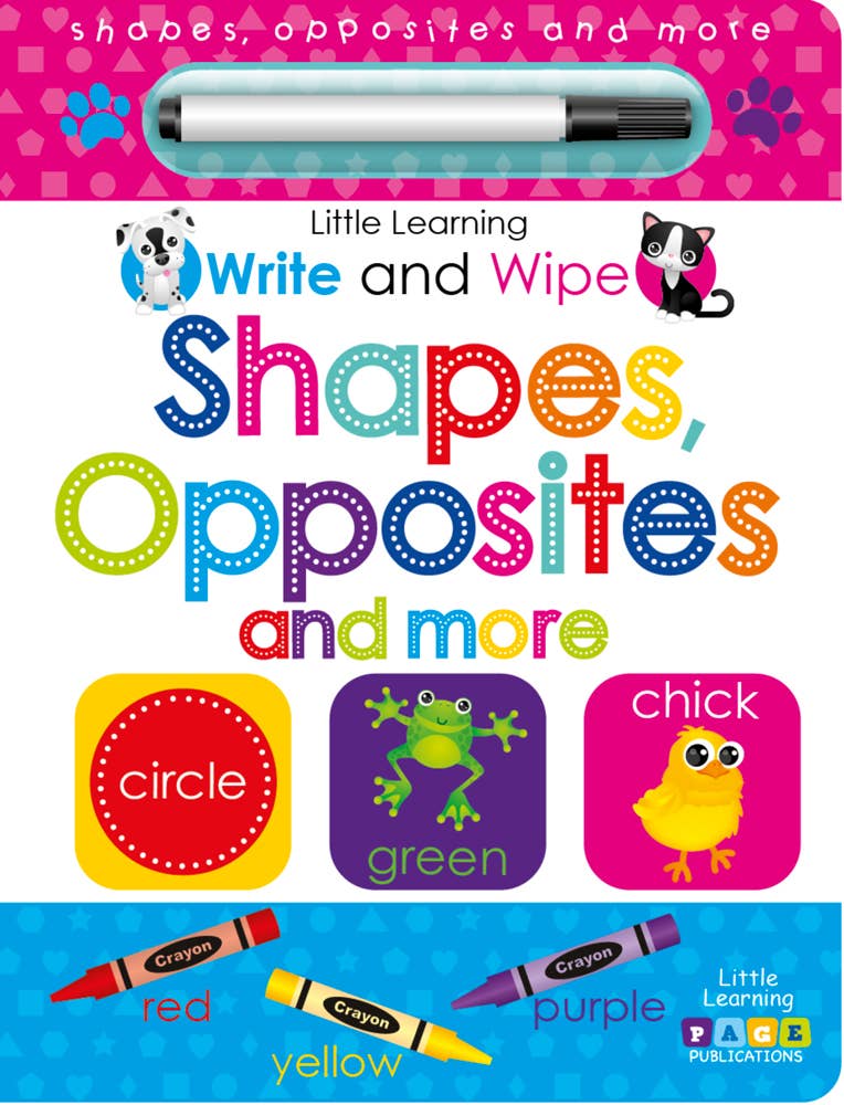 Write & Wipe Shapes, Opposites & More