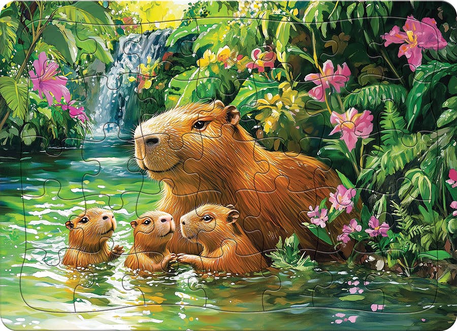Capybaras (Tray) 35pc puzzle - Ages 3+