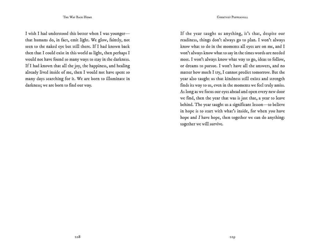 Way Back Home by Courtney  Peppernell: Paperback; 240 pages / English