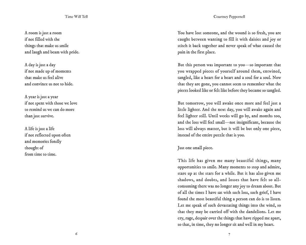 Time Will Tell by Courtney  Peppernell: Paperback; 224 pages / English
