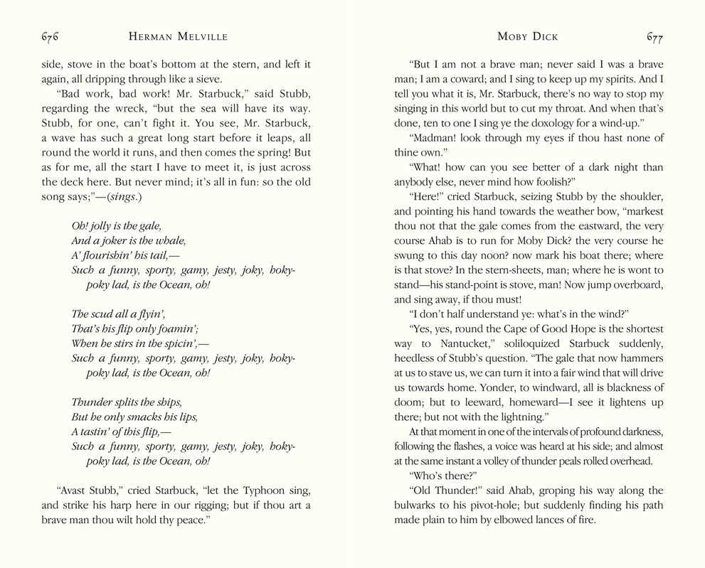 Moby Dick by Herman Melville: Hardcover; 800 pages / English