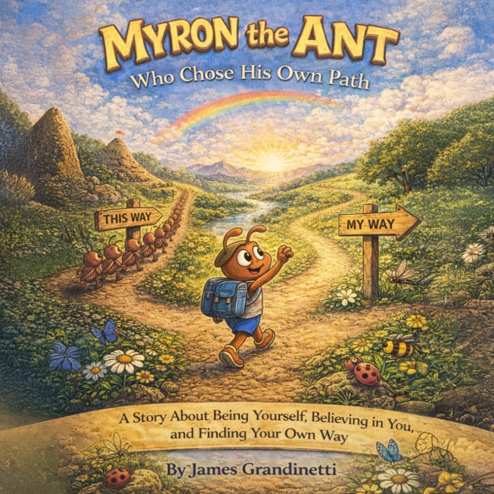 Myron the Ant: Who Chose His Own Path (The Adventures of Myron the Ant, #1) by James Grandinetti, Signed by Local Author