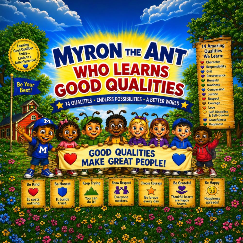 Myron the Ant Who Learns Good Qualities: Building Character One Quality at a Time (The Adventures of Myron the Ant, #5) by James Grandinetti, Signed by Local Author