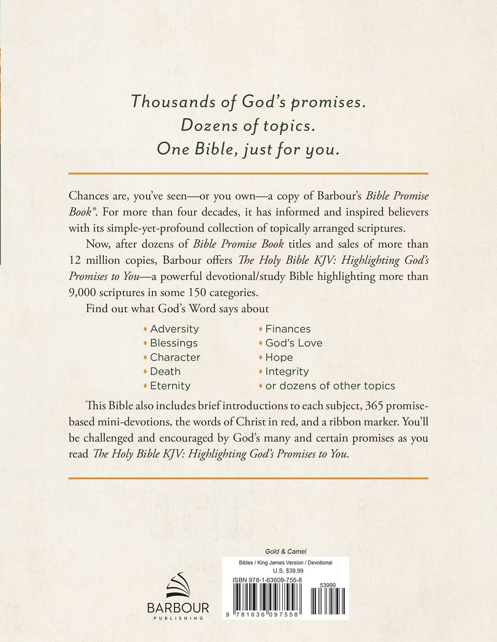Holy Bible KJV: [Gold & Camel]