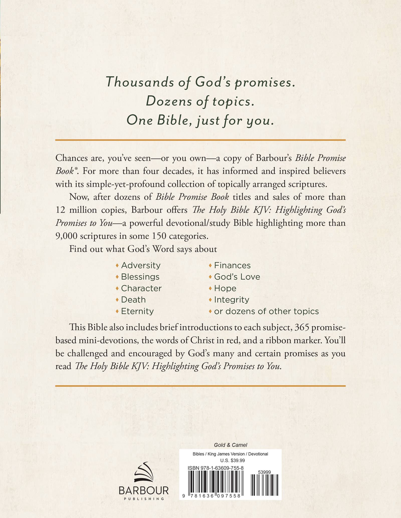 Holy Bible KJV: [Gold & Camel]