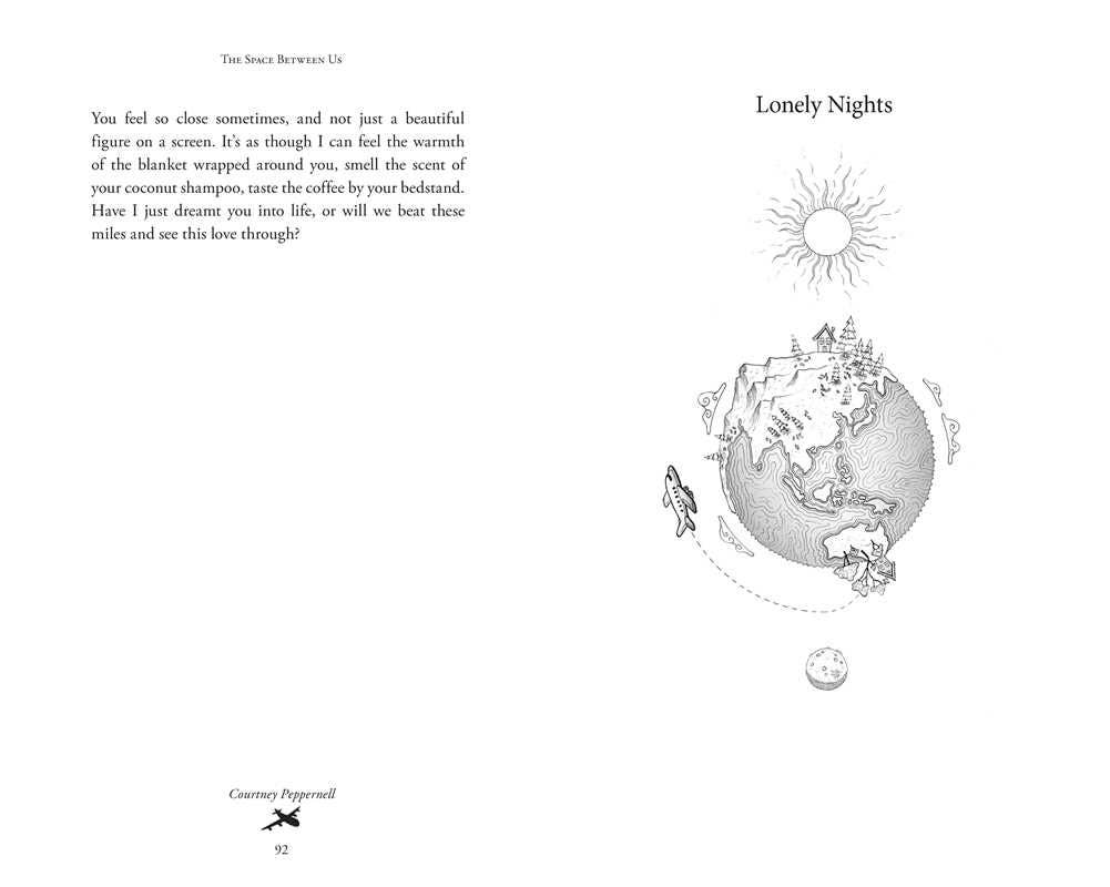 Space Between Us by Courtney  Peppernell: Paperback; 256 pages / English