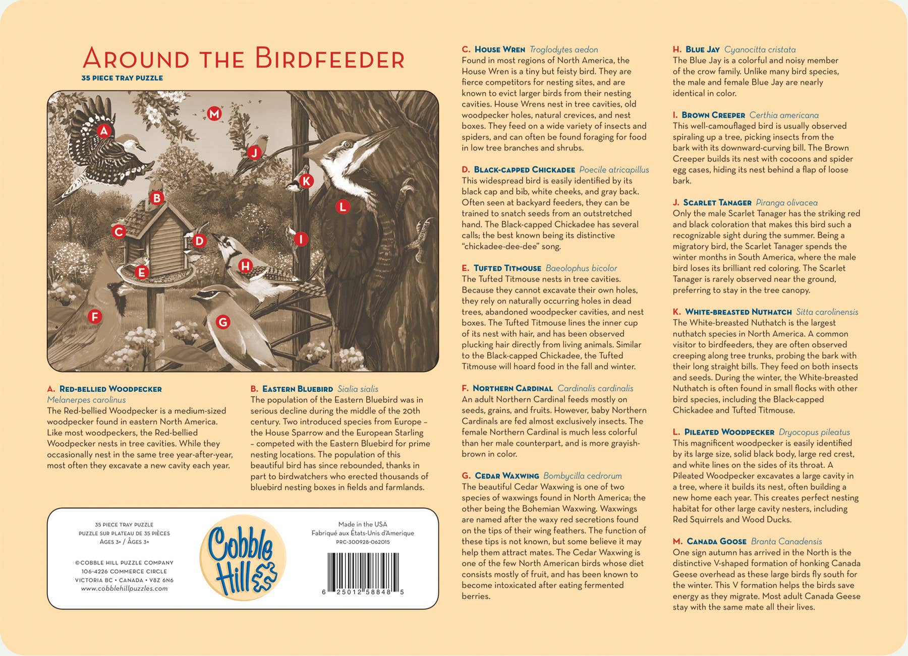 Around the Birdfeeder (tray) 35pc puzzle