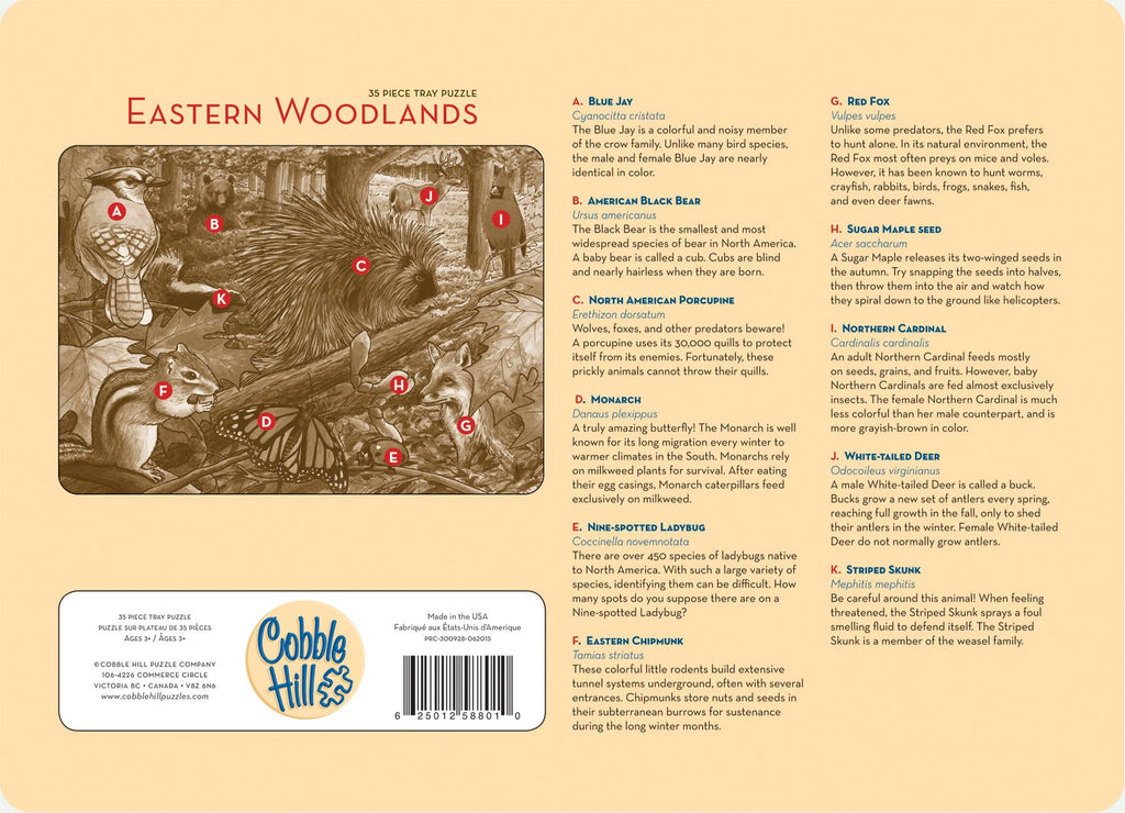 Eastern Woodlands (tray) 35pc puzzle