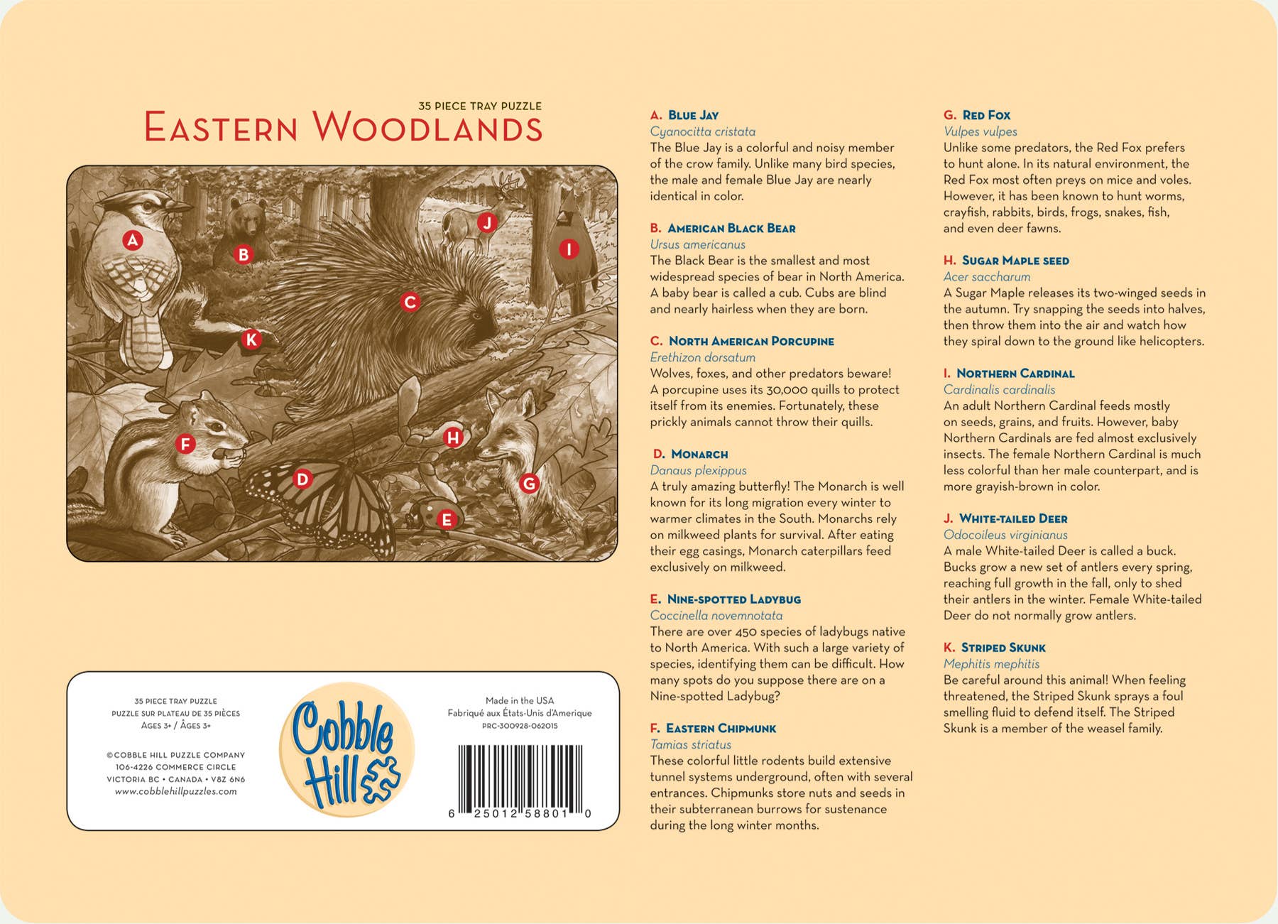 Eastern Woodlands (tray) 35pc puzzle