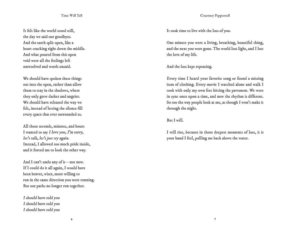 Time Will Tell by Courtney  Peppernell: Paperback; 224 pages / English