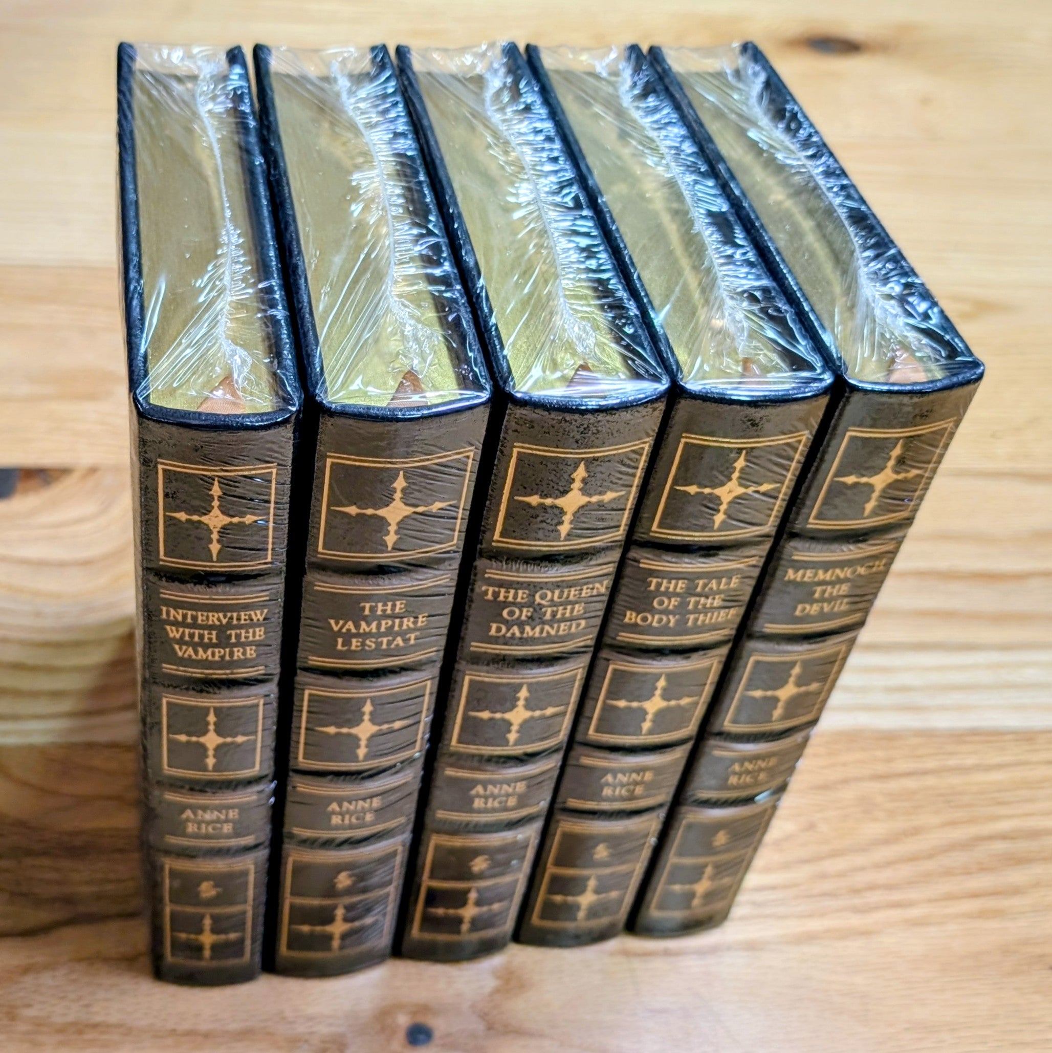 Anne Rice Vampire Chronicles Signed 5-Vol Set | Easton Press | Full Leather | 22K Gilt