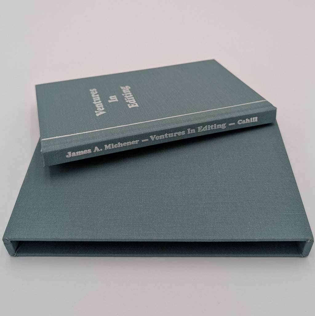 Ventures In Editing by James A. Michener – Signed Limited First Edition (#2 of 274) with PSA/DNA COA, in Slipcase (1995)