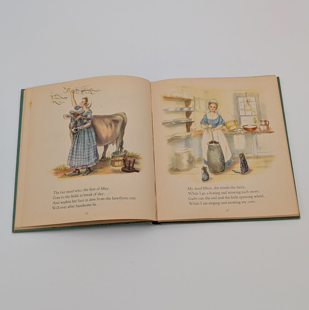 Mother Goose: Seventy-seven Verses with Pictures by Tasha Tudor – Oxford University Press 1944 (Fourth Printing, January 1945) – Caldecott Honor Book