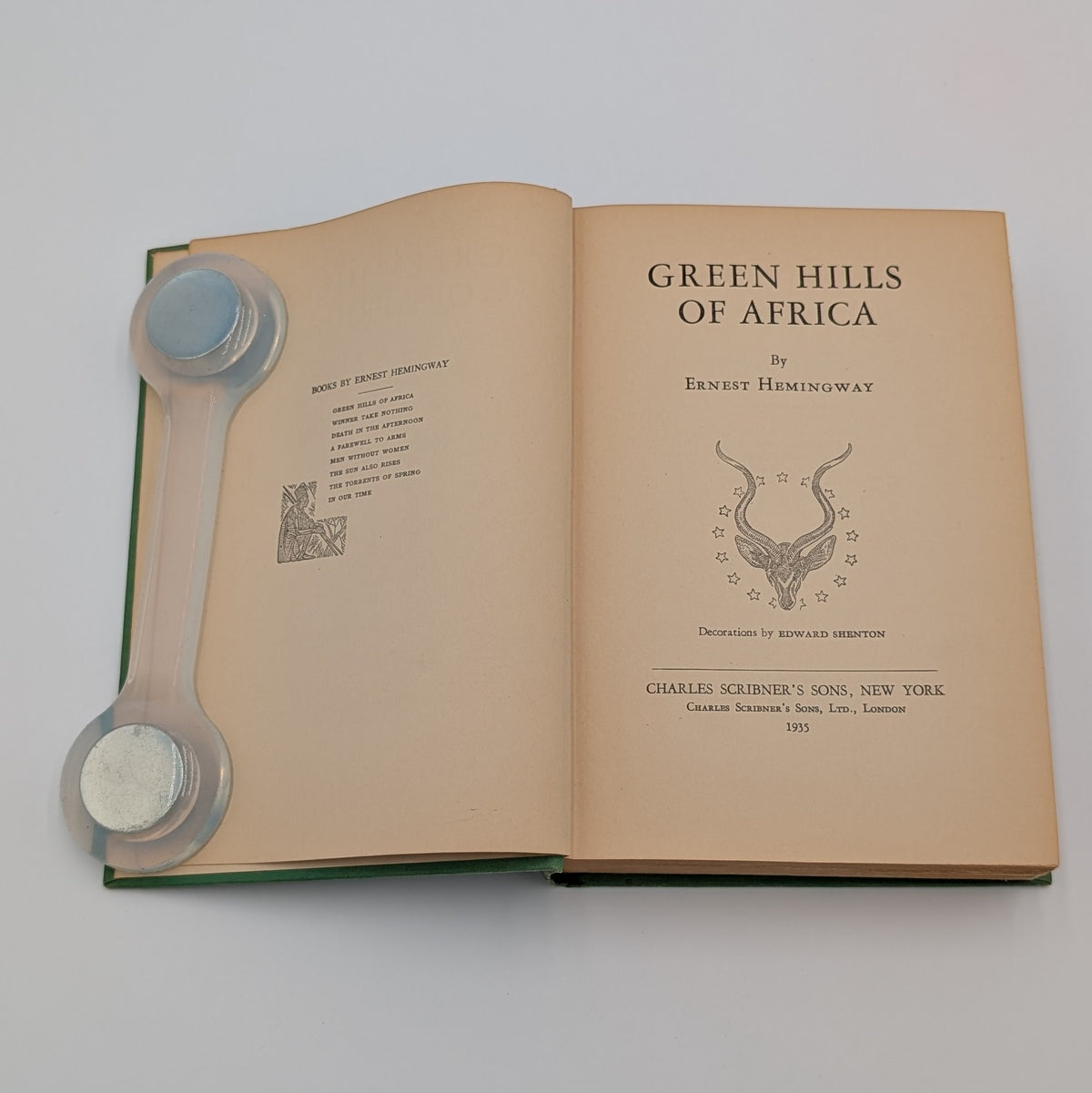 Green Hills of Africa by Ernest Hemingway (1935) – First Edition, Later Printing – Scribner’s – No Dust Jacket