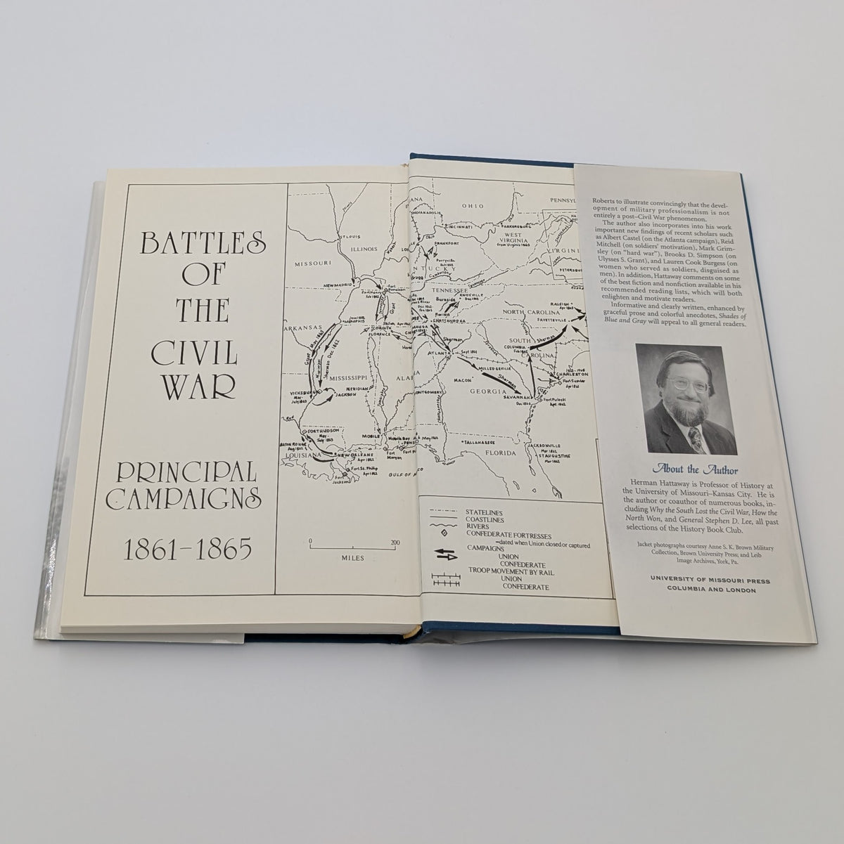 Shades of Blue and Gray: An Introductory Military History of the Civil War – Signed & Dated by Author Herman Hattaway (First Edition)