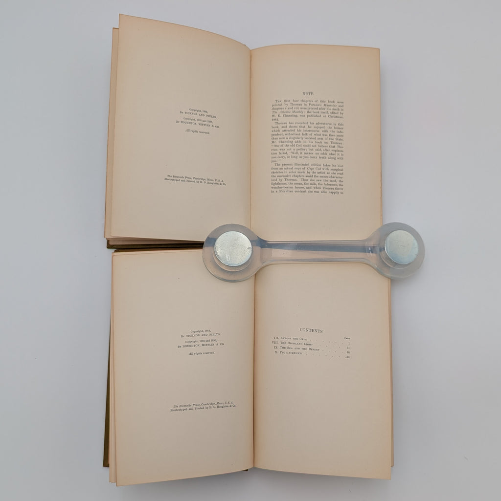 Cape Cod – Henry David Thoreau – 2‑Volume Illustrated Set (Houghton Mifflin, c.1896) – Decorative Gilt Cloth – Hinges Starting