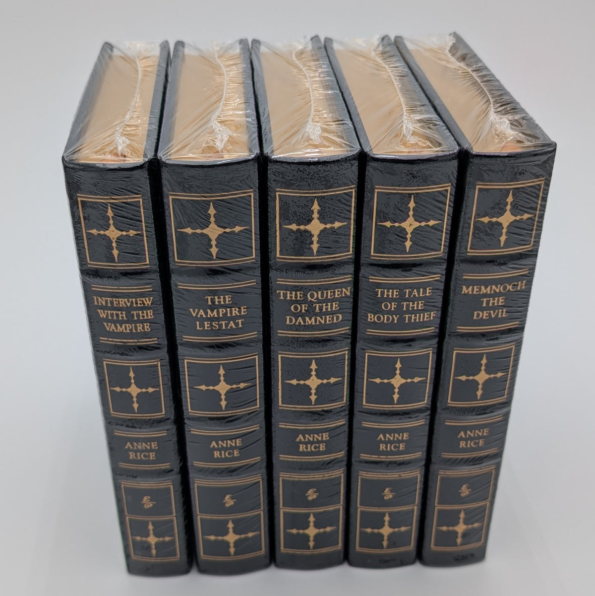 Anne Rice Vampire Chronicles Signed 5-Vol Set | Easton Press | Full Leather | 22K Gilt