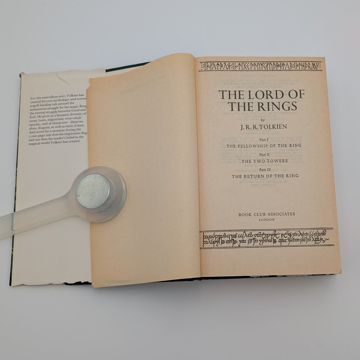 The Lord of the Rings — J.R.R. Tolkien — 1978 Book Club Associates — Pauline Baynes Dust Jacket — One‑Volume Edition — Printed in Great Britain