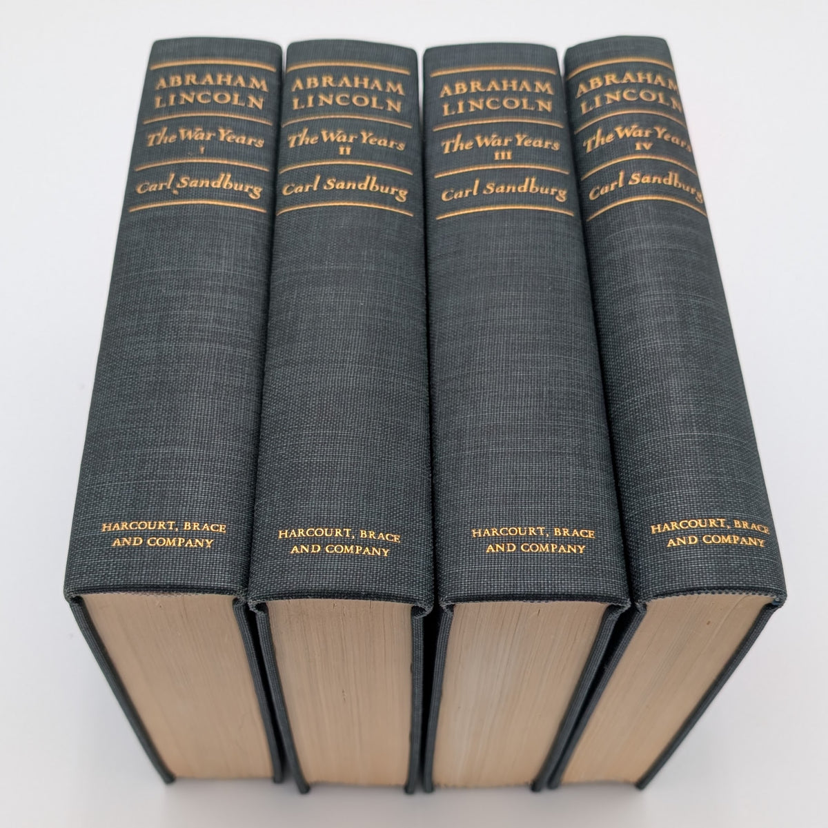 Abraham Lincoln: The War Years. First Trade Edition (1939). Warmly Inscribed Presentation Copy to Nelson Griswold, with Bookplates, Reader’s Notes, and Original Slipcase