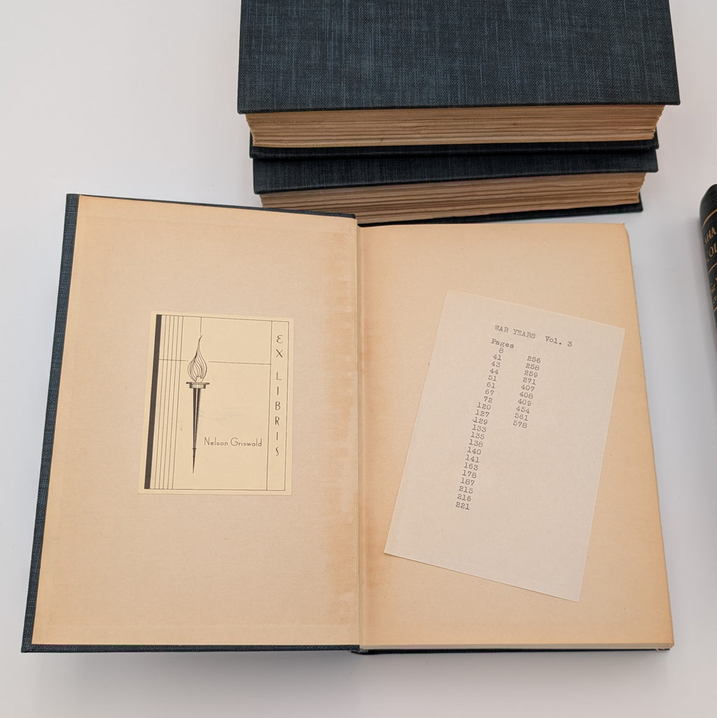 Abraham Lincoln: The War Years. First Trade Edition (1939). Warmly Inscribed Presentation Copy to Nelson Griswold, with Bookplates, Reader’s Notes, and Original Slipcase