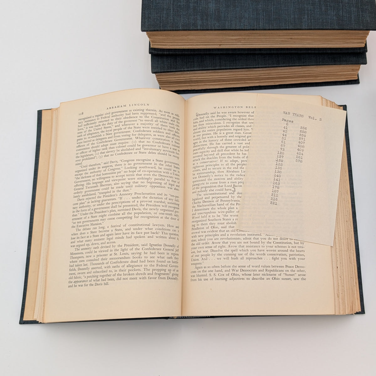 Abraham Lincoln: The War Years. First Trade Edition (1939). Warmly Inscribed Presentation Copy to Nelson Griswold, with Bookplates, Reader’s Notes, and Original Slipcase