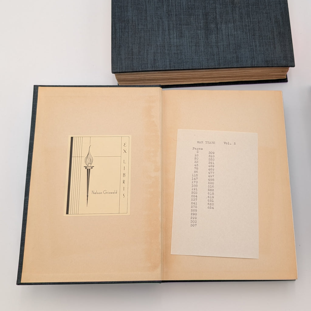Abraham Lincoln: The War Years. First Trade Edition (1939). Warmly Inscribed Presentation Copy to Nelson Griswold, with Bookplates, Reader’s Notes, and Original Slipcase