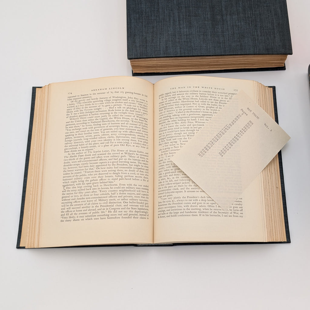 Abraham Lincoln: The War Years. First Trade Edition (1939). Warmly Inscribed Presentation Copy to Nelson Griswold, with Bookplates, Reader’s Notes, and Original Slipcase