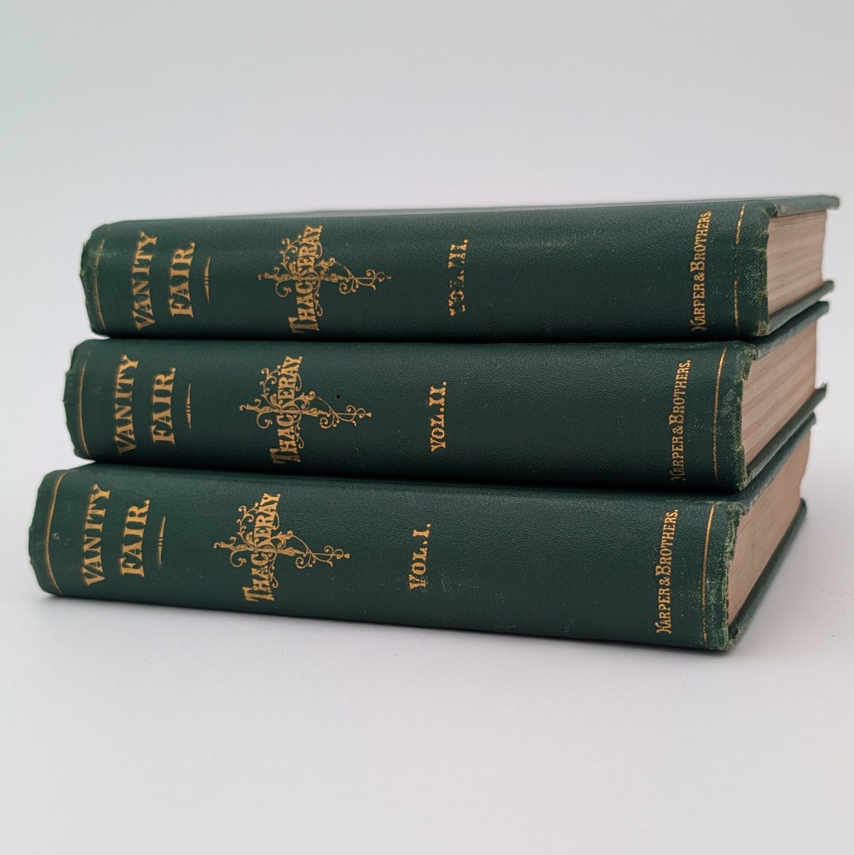 1865 VANITY FAIR • 3‑Volume Set • W.M. Thackeray • Harper & Brothers • Illustrated • Scarce