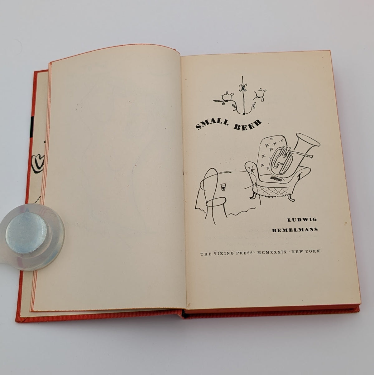 Small Beer – Limited Edition #71/175 with Original Full-Page Drawing Signed & Captioned by Ludwig Bemelmans (1939 Viking)