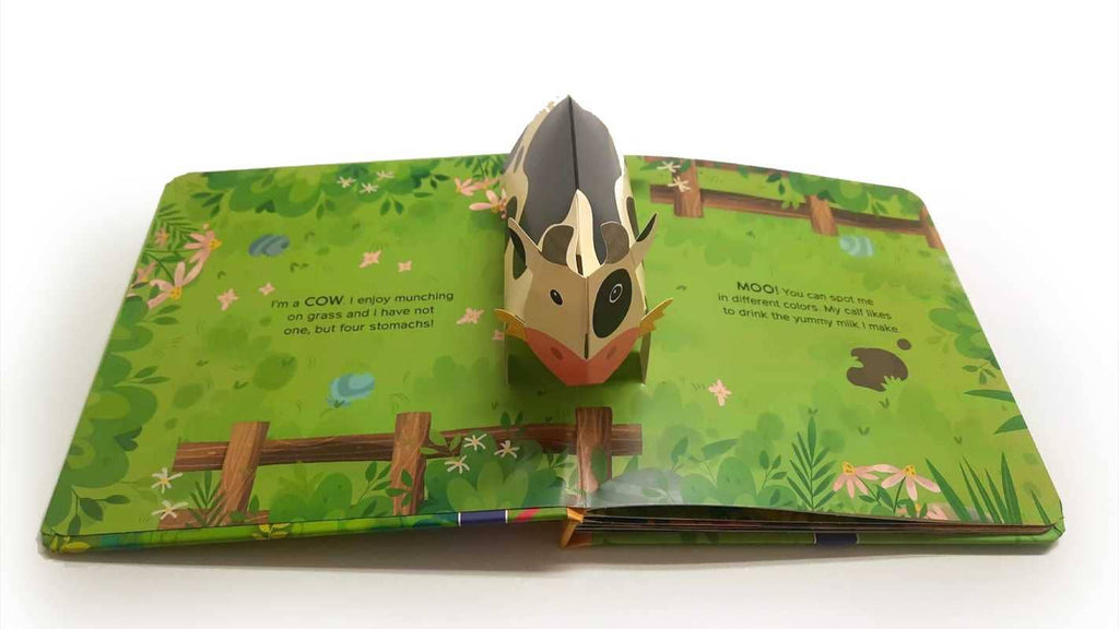 Get Up, Stand Up, Pop-Ups - Farm Animals by Little Genius Books: Board Books; 12 pages / English
