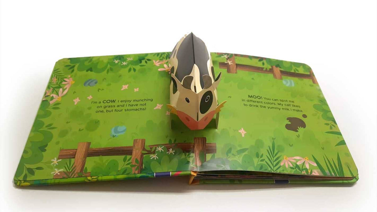 Get Up, Stand Up, Pop-Ups - Farm Animals by Little Genius Books: Board Books; 12 pages / English