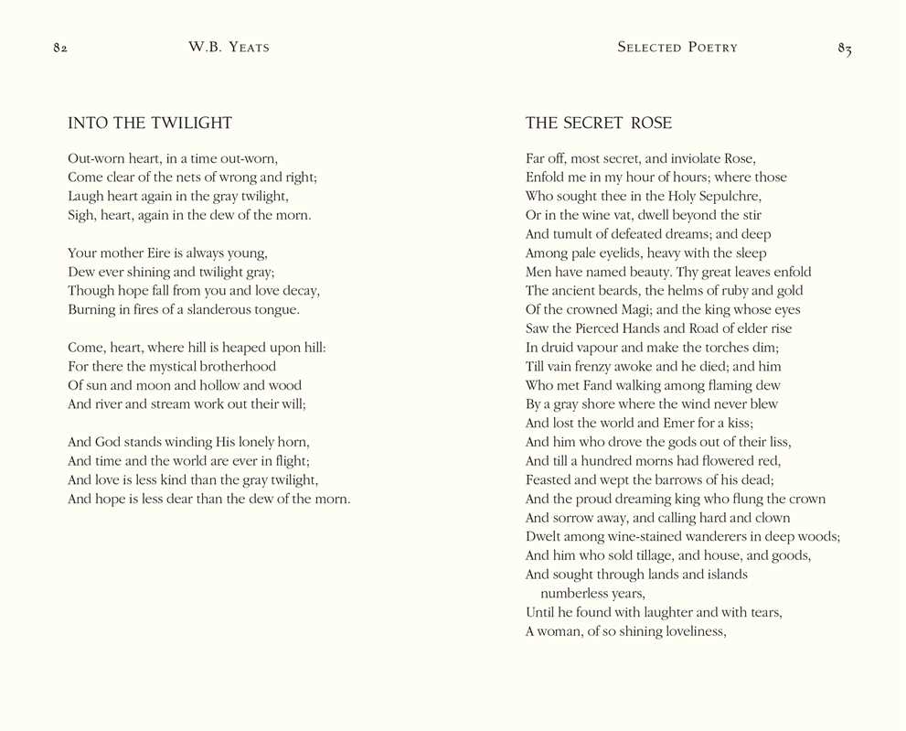 W.B. Yeats Selected Poetry by W.B. Yeats: Hardcover; 416 pages / English