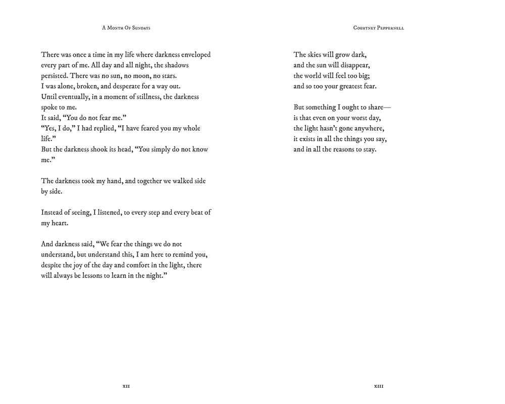 Month of Sundays by Courtney  Peppernell: Paperback; 256 pages / English
