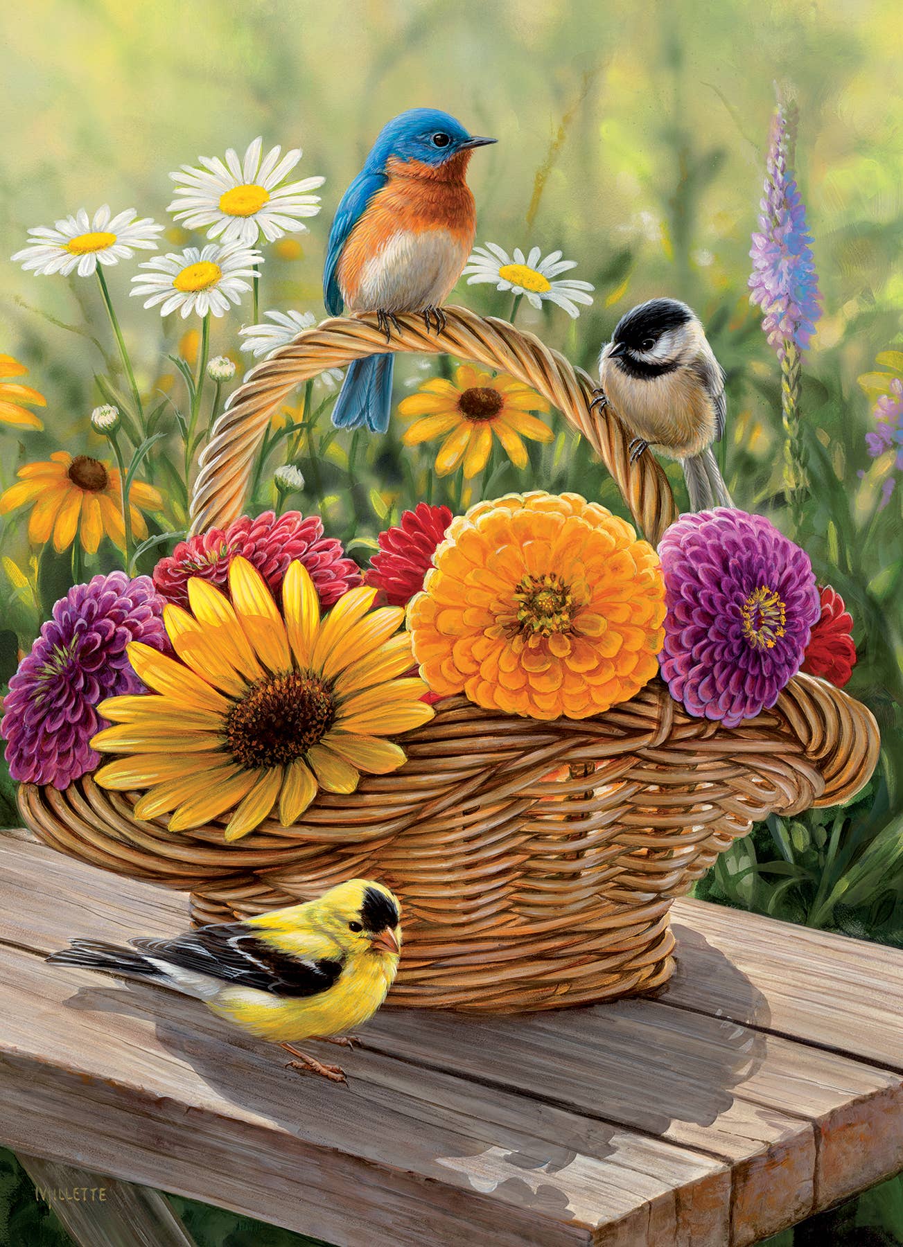 Bluebird and Bouquet (tray) 35pc puzzle