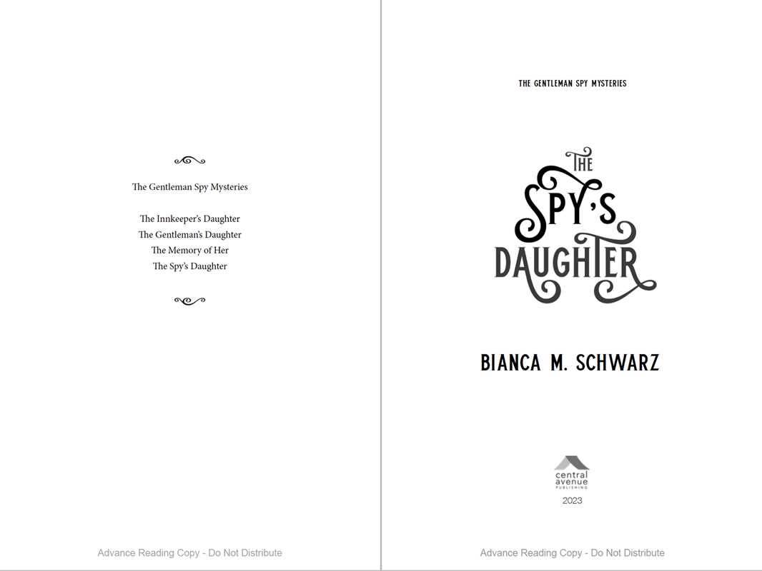 Spy's Daughter by Bianca  M. Schwarz: Paperback; 320 pages / English