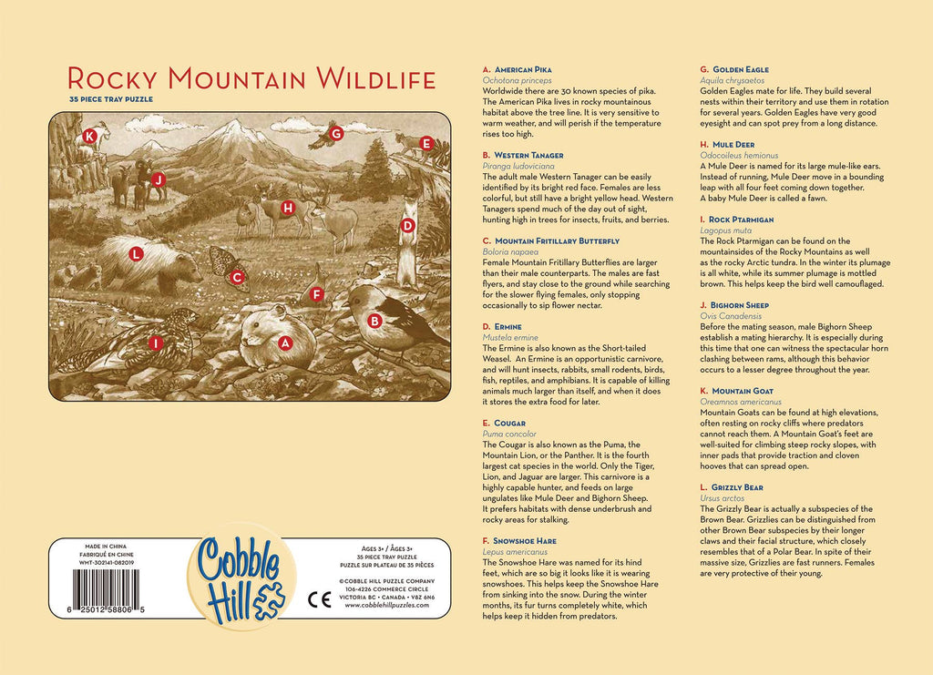 Rocky Mountain Wildlife (Tray) 35pc puzzle