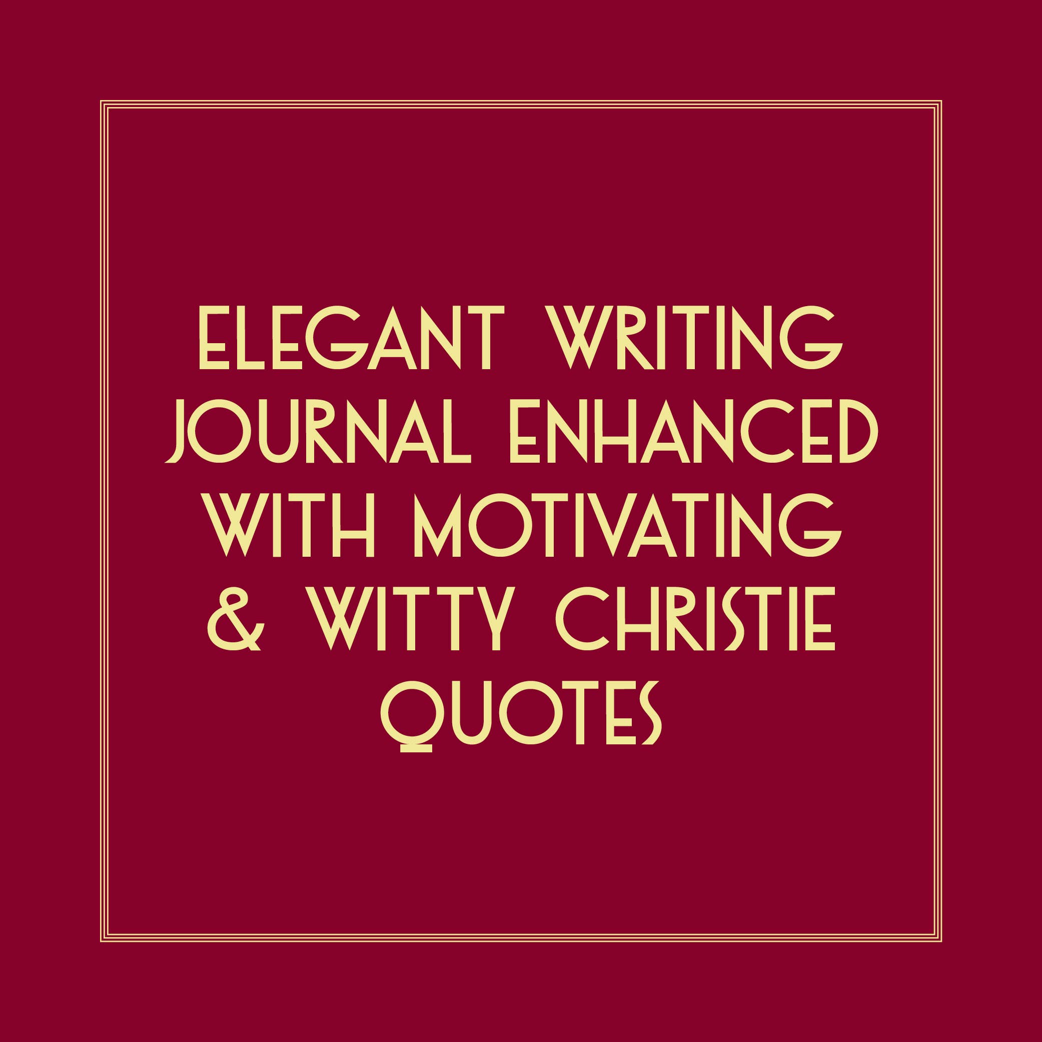 Agatha Christie Writer's Journal