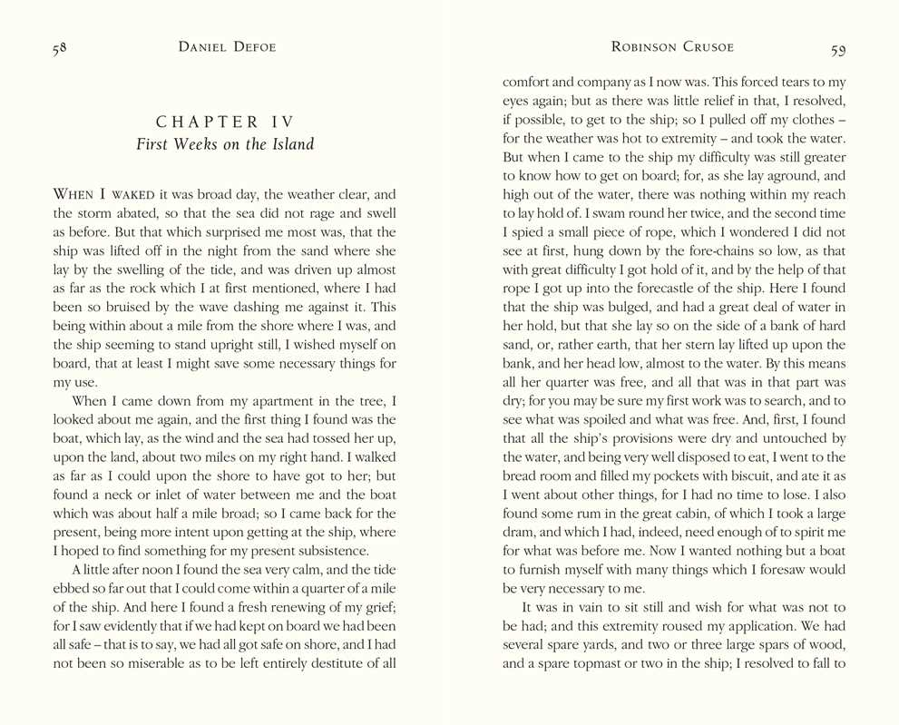 Robinson Crusoe by Daniel Defoe: Hardcover; 384 pages / English