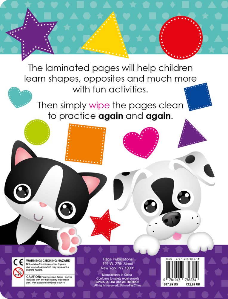 Write & Wipe Shapes, Opposites & More