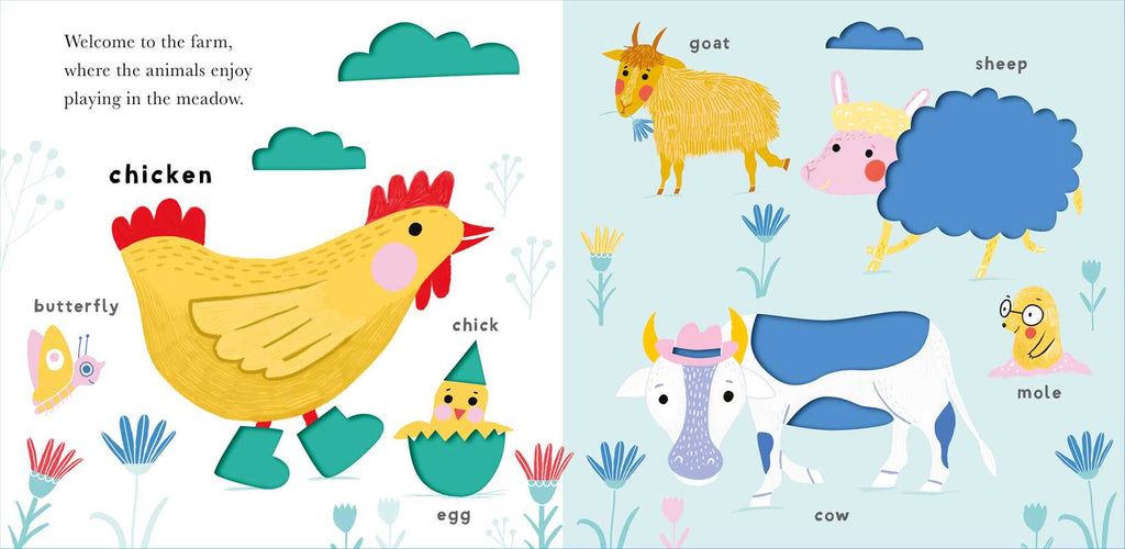 Soft To Touch Words Farm by Little Genius Books: Board Books; 10 pages / English
