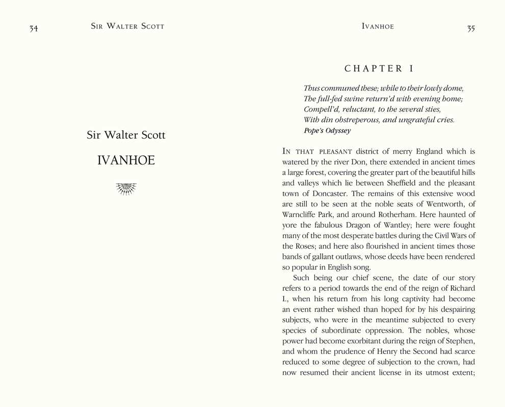 Ivanhoe by Sir Walter Scott: Hardcover; 672 pages / English