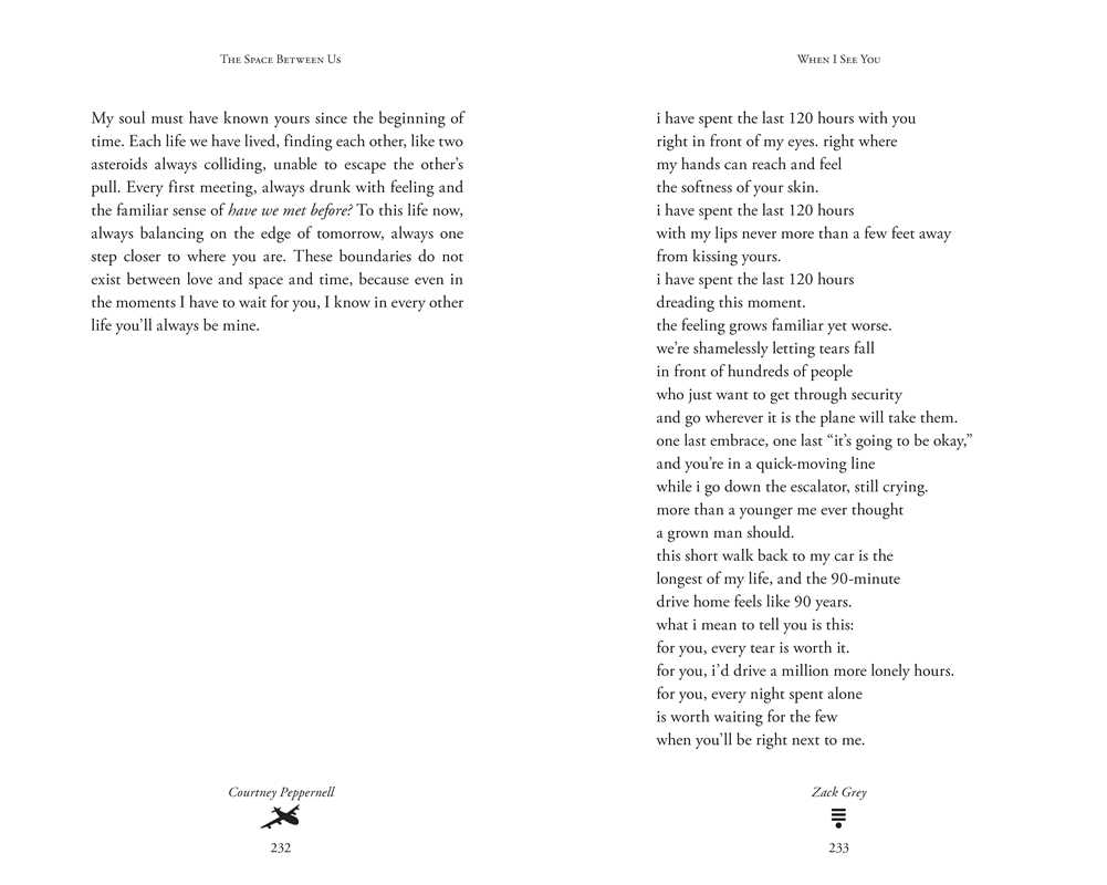 Space Between Us by Courtney  Peppernell: Paperback; 256 pages / English