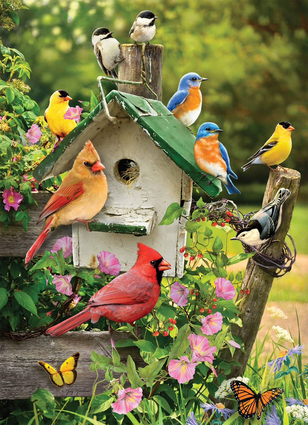 Singing Around the Birdhouse (tray) 35pc puzzle