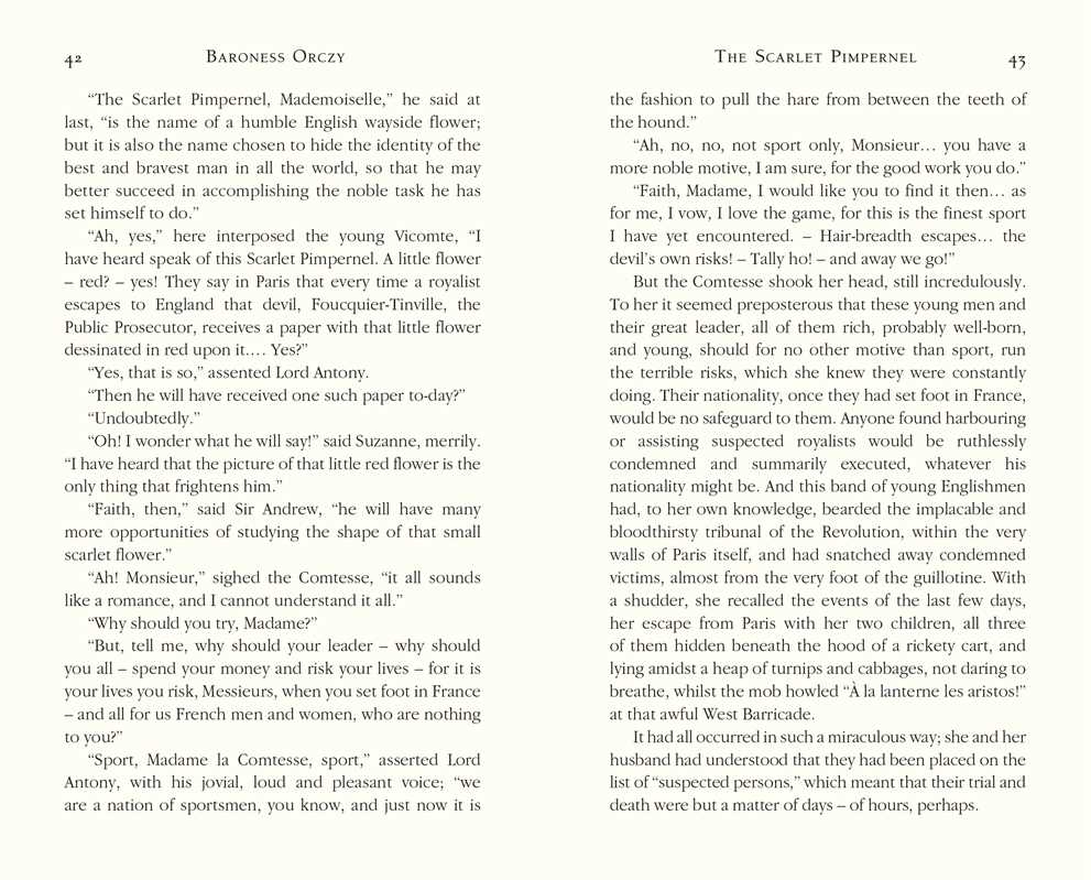 Scarlet Pimpernel by Baroness Orczy: Hardcover; 352 pages / English
